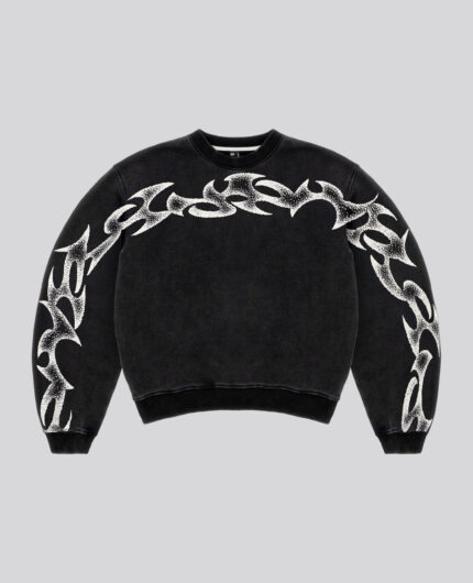 Davril Supply Ax3s Crewneck Noir Lavé