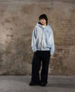 Davril Supply Hoodie Rockstar Zip Bleu Lavé (2)