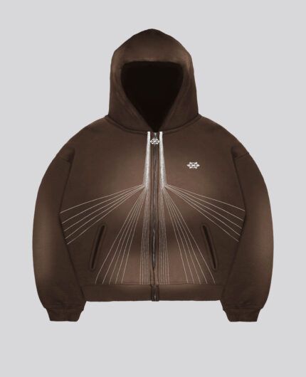 Davril Supply Hoodie Zip Rayons Brun (4)