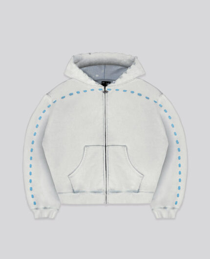 Davril Supply Hoodie Zippé Gems Bleu Clair (5)