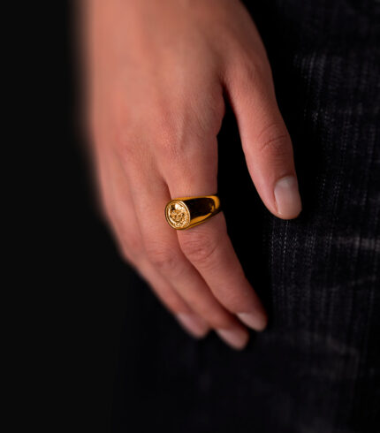 Simplecoin Ring 18 Karat Gold Plated (1)