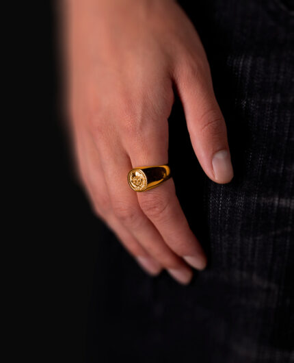 Simplecoin Ring 18 Karat Gold Plated (1)