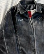 Veste en Cuir Délavé Davrilsupply Noire (2)