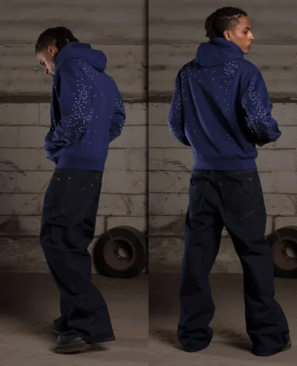 DavrilSupply Stardust Zip Hoodie Bleu (2)