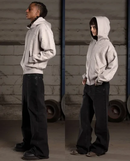 DavrilSupply Stardust Zip Hoodie Gris