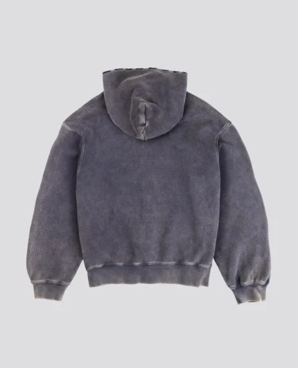 DavrilSupply Waffle Zip Hoodie Bleu (1)