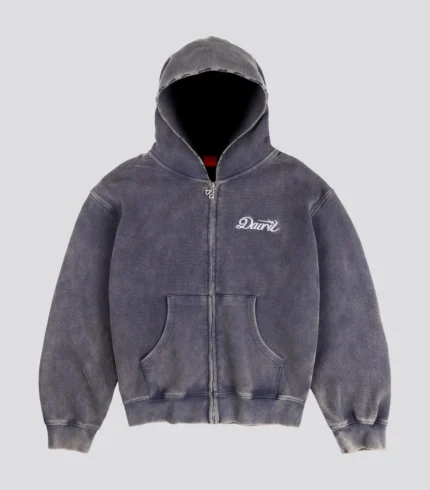 DavrilSupply Waffle Zip Hoodie Bleu (3)
