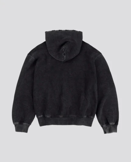 DavrilSupply Waffle Zip Hoodie Noir (2)
