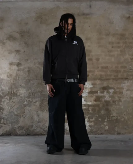 Davrilsupply Distressed Zip Hoodie Gris (1)