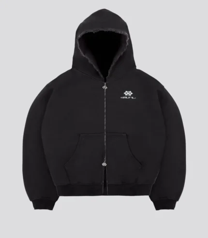 Davrilsupply Distressed Zip Hoodie Gris (2)