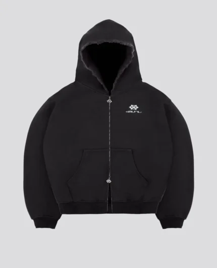 Davrilsupply Distressed Zip Hoodie Gris (2)