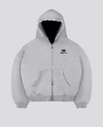 Davrilsupply Distressed Zip Hoodie Gris (4)